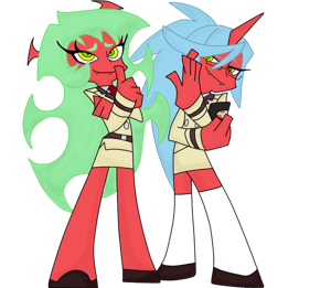 Scanty & Kneesocks (Panty & Stocking ENG Dub) AI voice text to speech and AI music cover generator